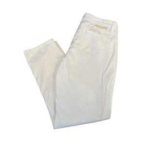 Calvin Klein Womens Ladies White Cropped Skinny Jeans  Pants Size 8